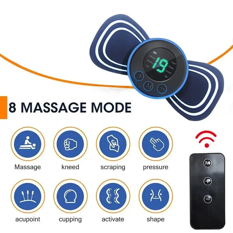 EMS Neck and Shoulder Massager - with Remote and Electrode Pads