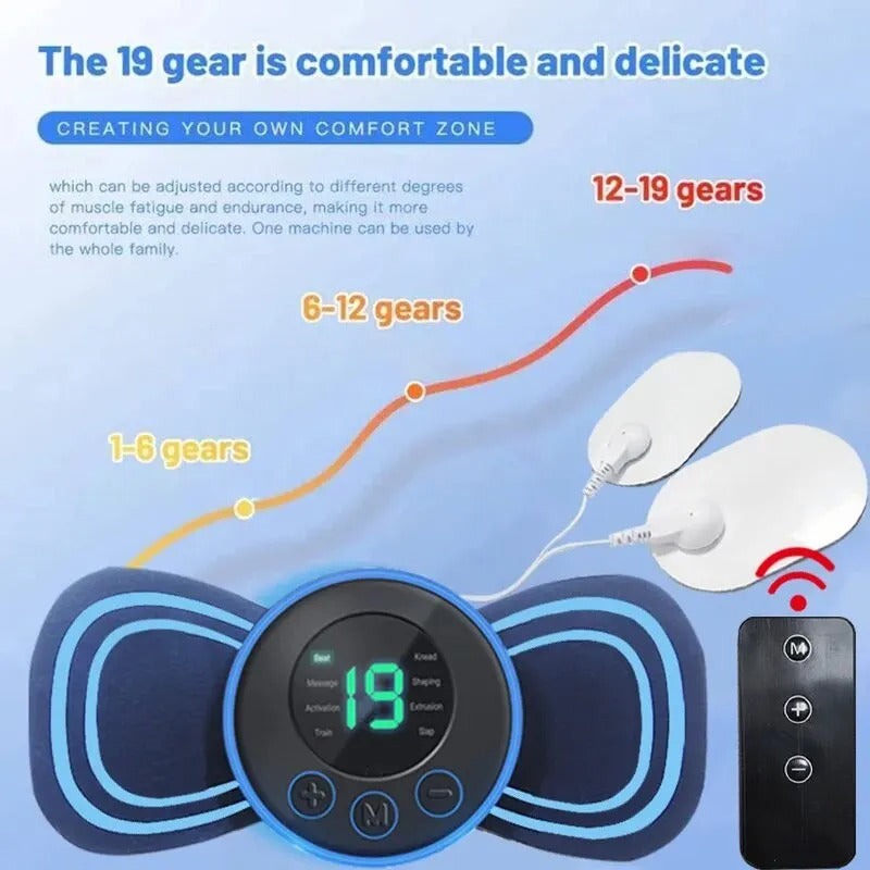 EMS Neck and Shoulder Massager - with Remote and Electrode Pads